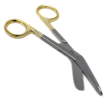 Supercut Lister Bandage Scissors 5.5,One Serrated Blade Gold Handle